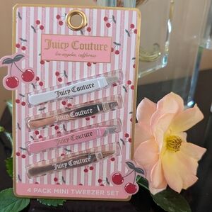 Juicy Couture Mini Tweezer 4 Pc Gift Set — White, Rose Gold, Pink & Bronze